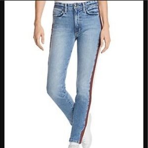 - Joe's Jeans The Charlie Leather Color Striped   High Rise Skinny Ankle Jeans